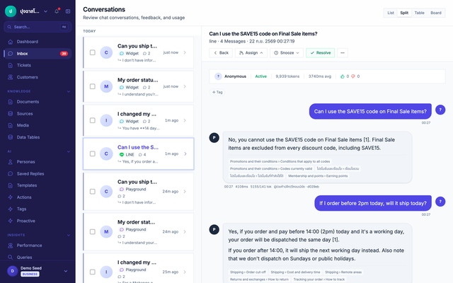 Your team takes over — Puccha Store (demo)